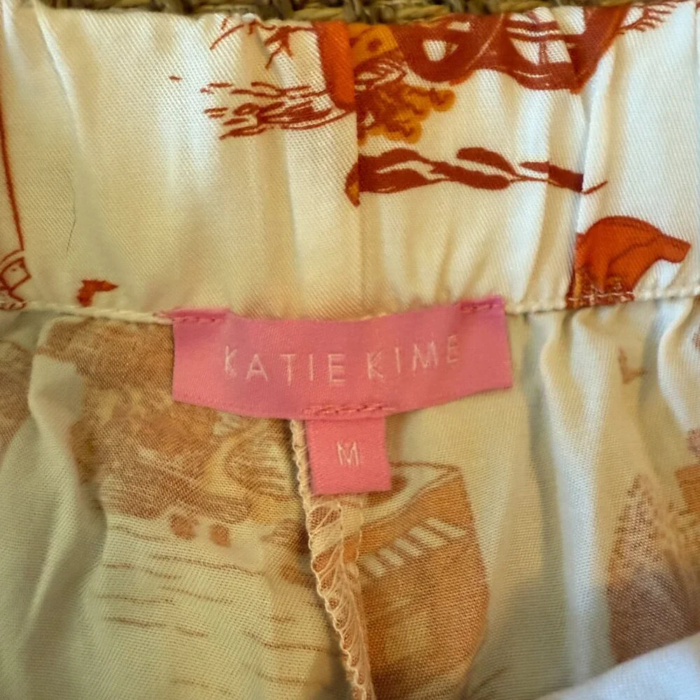 Katie Kime Texas Longhorn Austin Toile Women's lounge/ pajama Shorts-Medium - Picture 2 of 2